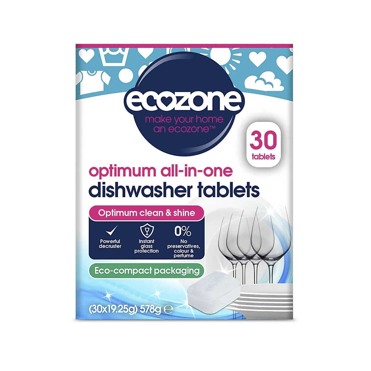 Ecozone Optimum All in One Dishwasher Tablets (30 pack)