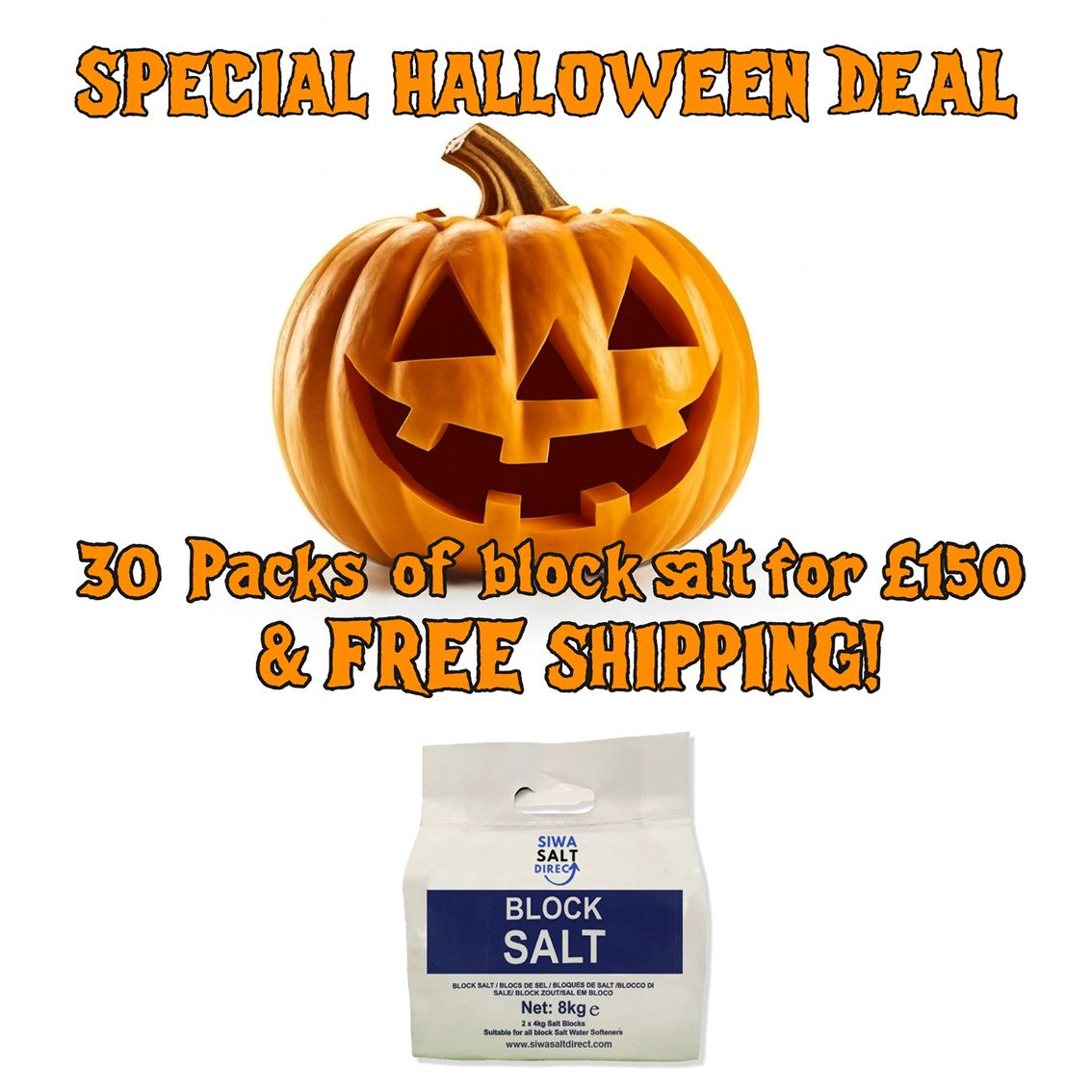Halloween special - 30 Packs of Block Salt with Free Shipping