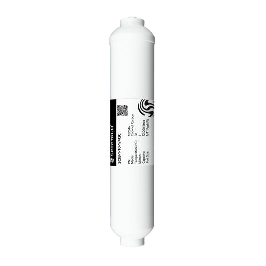 Spectrum SCIB-1-10-1/4QC : SPECTRUM Carbon Inline Block 1μm 10" 1/4" Push Fits