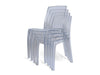 Plastic dining chair (CLEAR) - Extra-strong, Durable, UV Resistant and Stackable chairs for Dining, Garden, office, Deck and kitchen