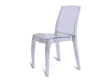 Plastic dining chair (CLEAR) - Extra-strong, Durable, UV Resistant and Stackable chairs for Dining, Garden, office, Deck and kitchen