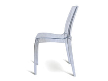 Plastic dining chair (CLEAR) - Extra-strong, Durable, UV Resistant and Stackable chairs for Dining, Garden, office, Deck and kitchen