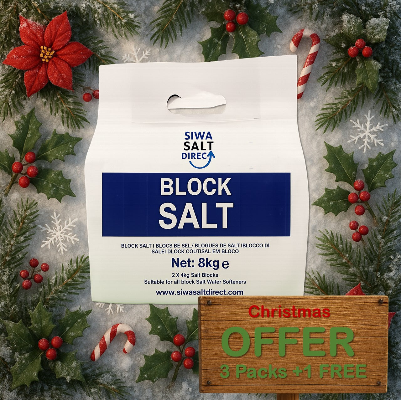 Christmas Special 3 Packs of Block Salt & 1 FREE Pack