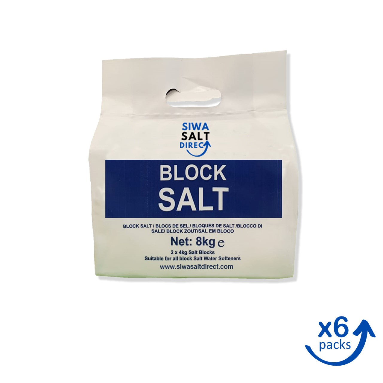 6 Packs of Block Salt (2 x 4kg blocks per pack) – SiwaSaltDirect