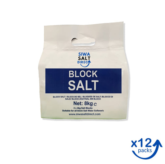12 Packs of Block Salt (2 x 4kg blocks per pack)