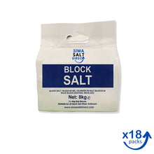 18 Packs of Block Salt (2 x 4kg blocks per pack)